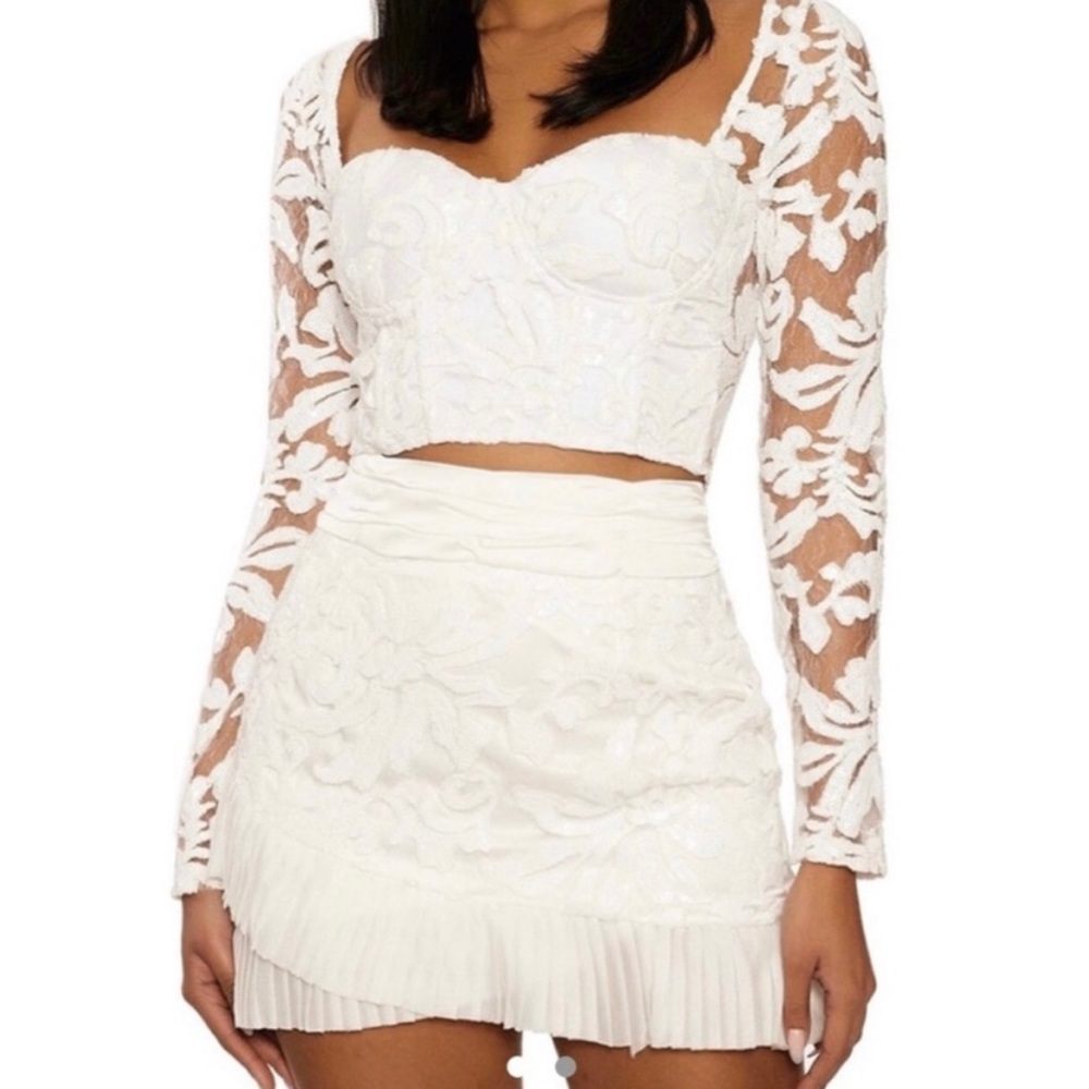 Naked wardrobe corset long sleeve top